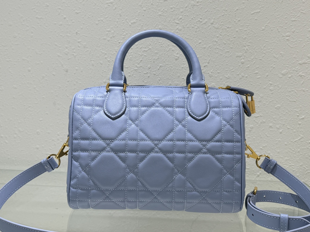 Dior Groove 25 Bag Pale Blue Macrocannage Calfskin